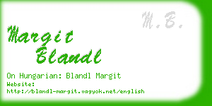 margit blandl business card